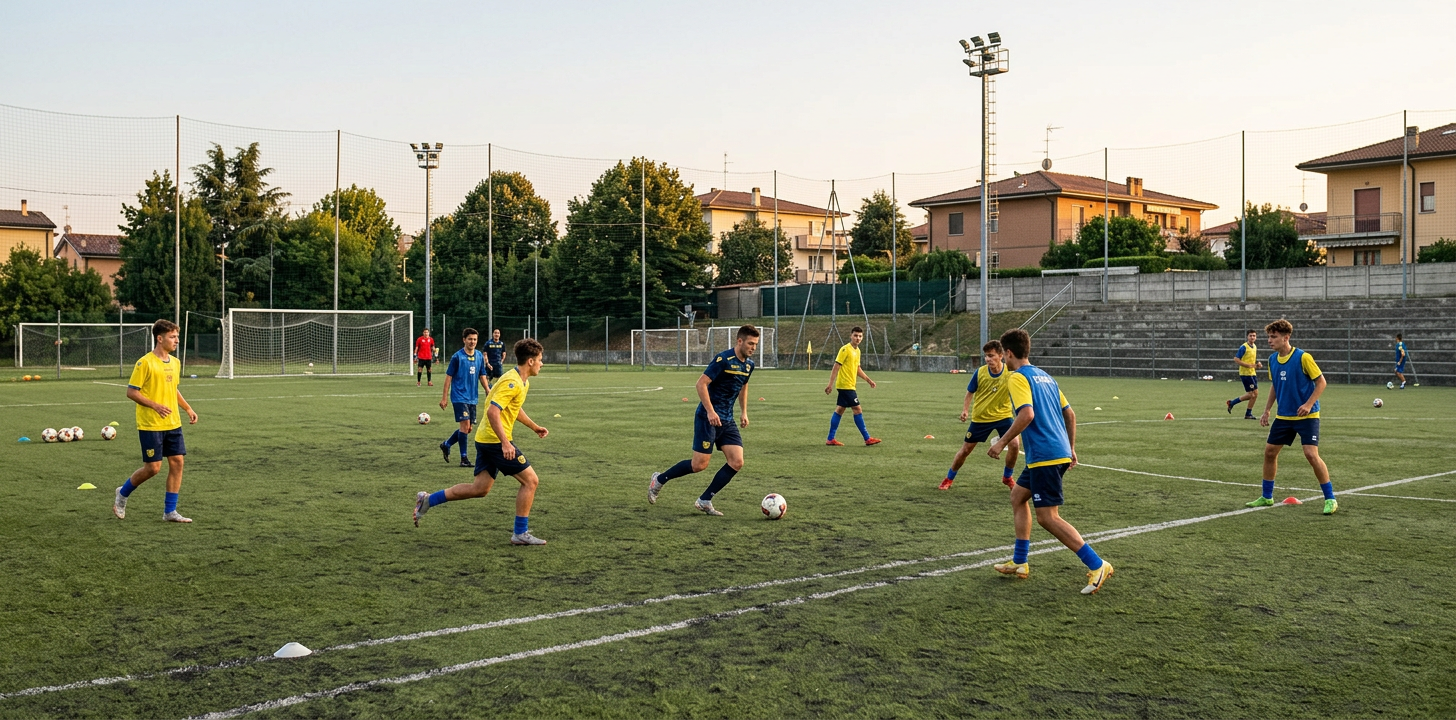 Redaktionell AI-illustration med ett motiv kopplat till Perparim Hetemaj: från hemliga träningar till Serie A.